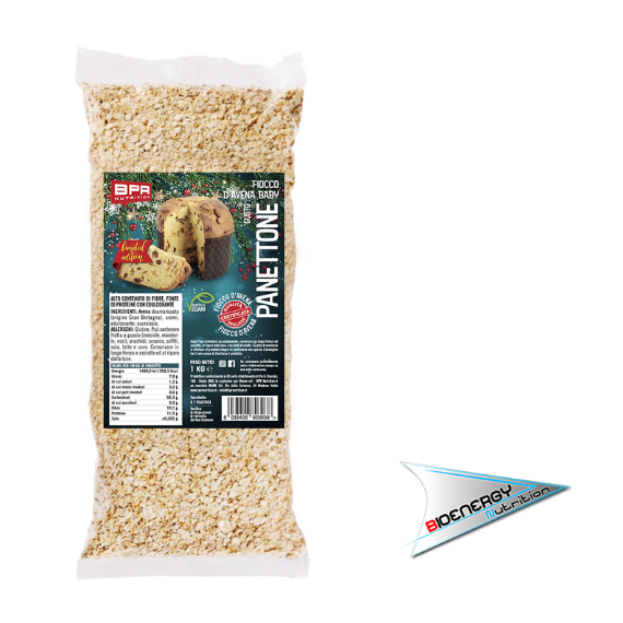 Bpr Nutrition-FIOCCO D'AVENA BABY AROMATIZZATO (Conf. 1 Kg)   Panettone (Ed. Limitata)  